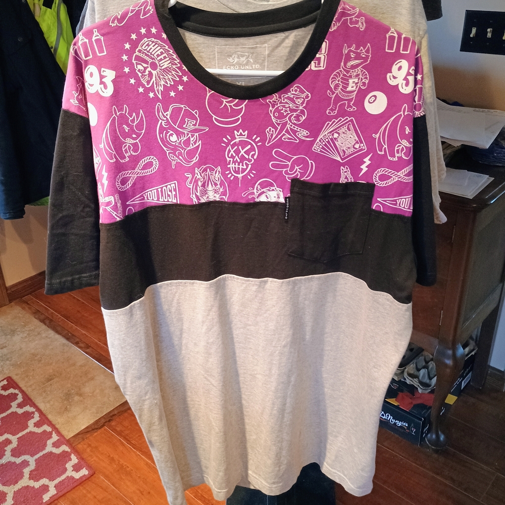 Ecko Unlimited Tee - Purple, Black, and Gray Bin 18